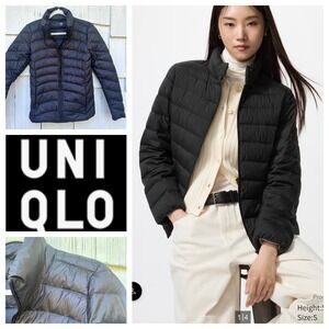 Uniqlo Ultra Light Down Packable Puffer‎ Jacket Black Womens Size XS